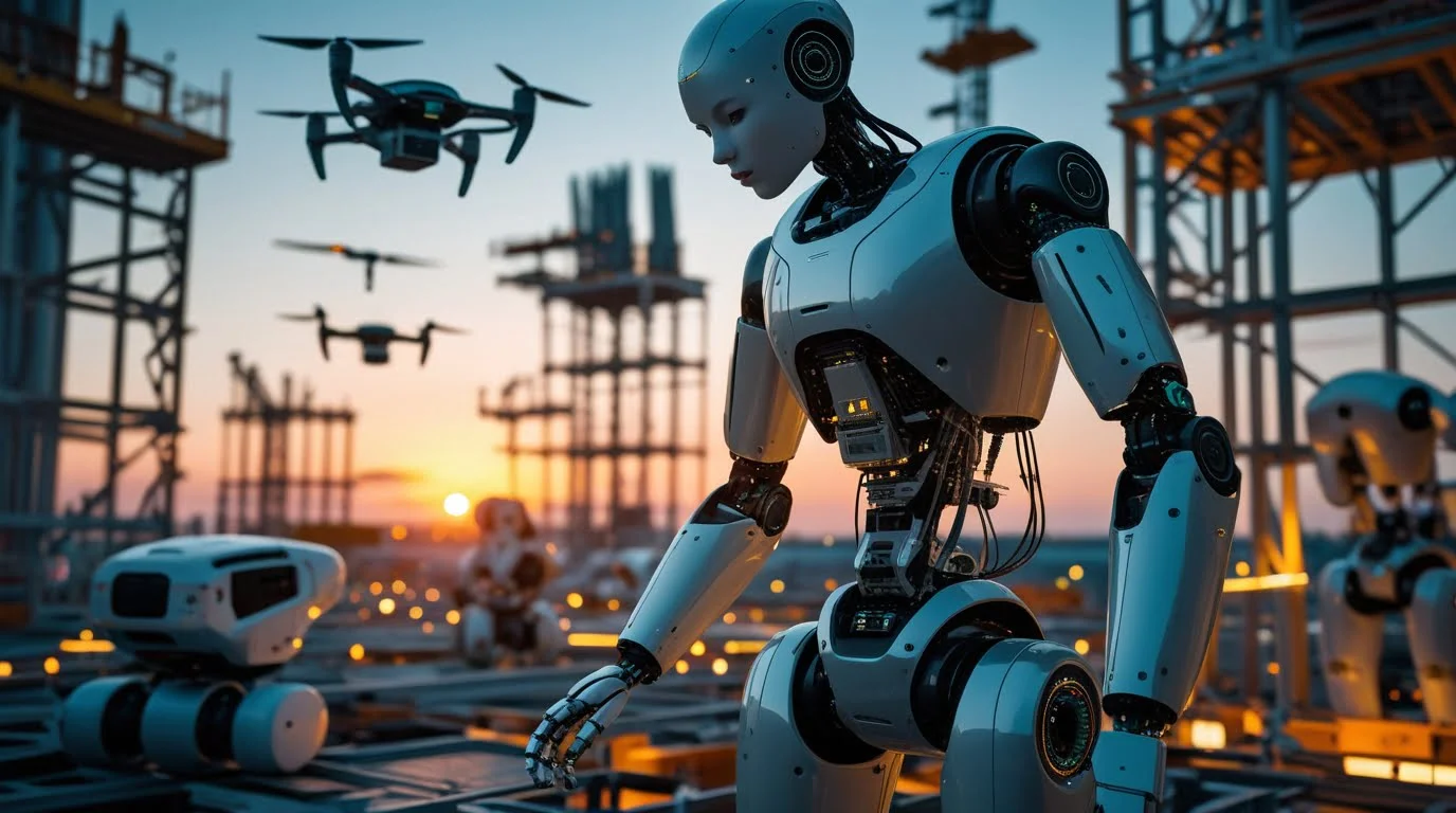 Construção Civil Automatizada: Robôs e Eficiência Sustentável