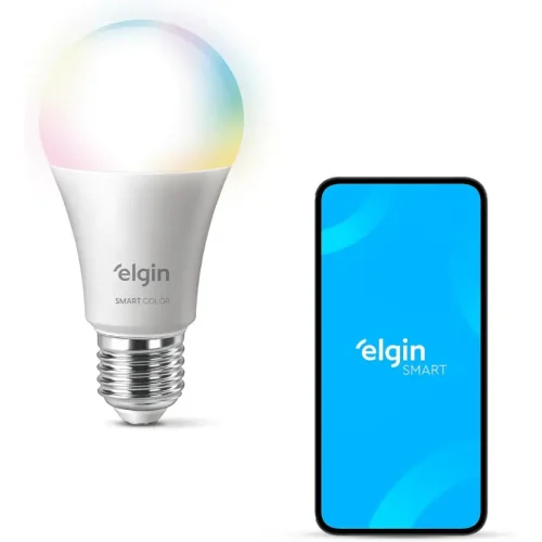 Lâmpada Inteligente Smart Color 10W Elgin RGB Wifi