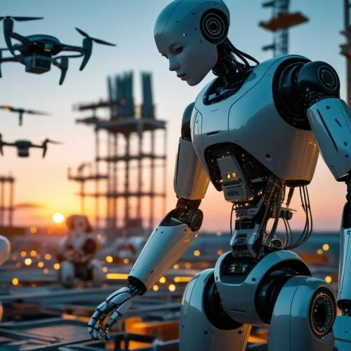 Construção Civil Automatizada: Robôs e Eficiência Sustentável